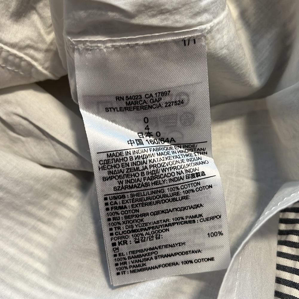 NWT Gap striped seersucker sleeveless a-line dress. - Picture 8 of 8